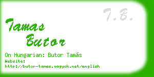 tamas butor business card